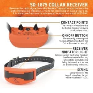 SportDOG SD-1875-receiver-labeled