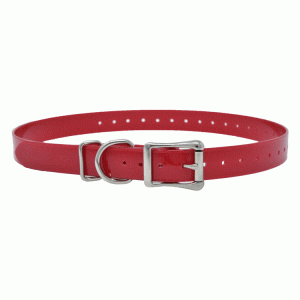 K-9 Komfort 3/4" Universal Replacement Strap with Roller Double Buckle and D Loop-Red