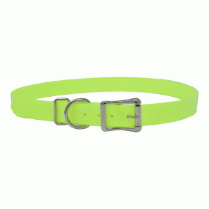 K-9 Komfort 3/4" Universal Replacement Strap with Roller Double Buckle and D Loop-Neon Yellow