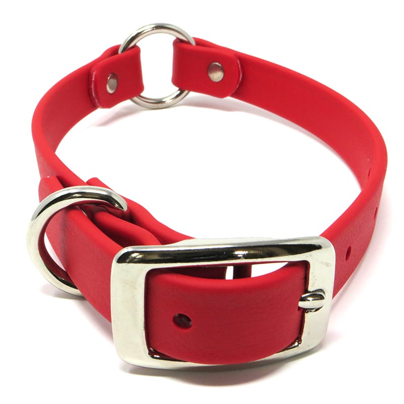 K-9 Komfort 3 4 Inch Tufflex Red Center Ring Collar - Front Range Gun Dog