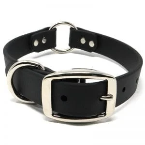 K-9 Komfort 1 Inch TufFlex Black Center Ring Collar