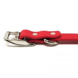 K-9 Komfort 3/4 Inch TufFlex Red D Ring Collar