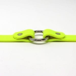 K-9 Komfort 3/4 Inch TufFlex Neon Yellow Center Ring Collar