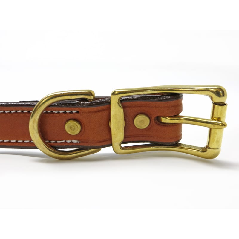 London Tan Deluxe Leather Collar - Front Range Gun Dog