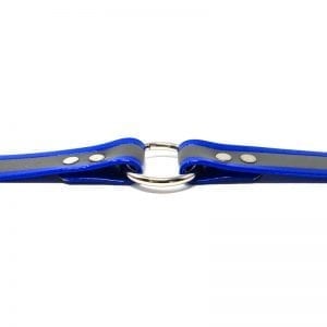 K-9 Komfort 1 Inch Reflective Blue Center Ring Collar