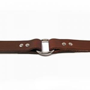 1 Inch Leather Center Ring Collar