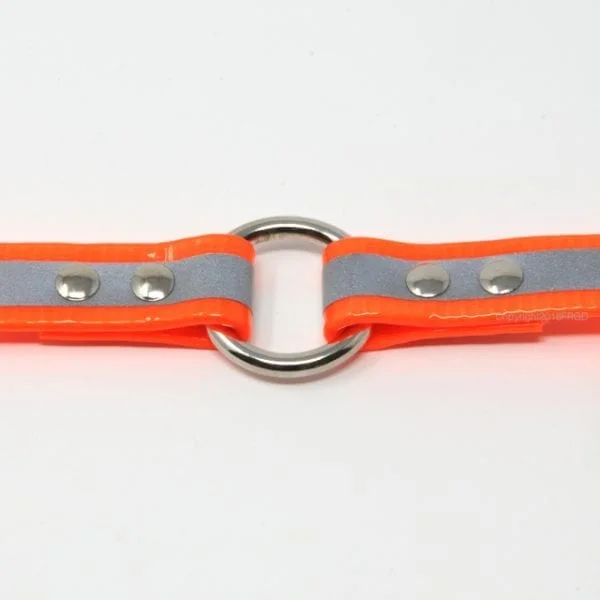 3/4 Inch Reflective Orange Center Ring Collar