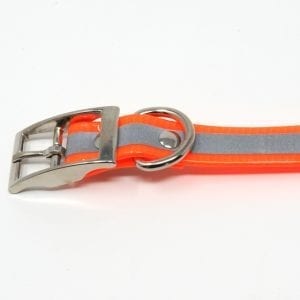 3/4 Inch Reflective Orange Center Ring Collar