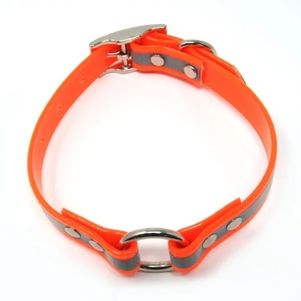 3/4 Inch Reflective Orange Center Ring Collar