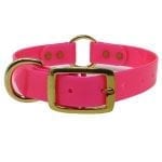 1 Inch Day Glow Collar Brass- Pink dayglo 600
