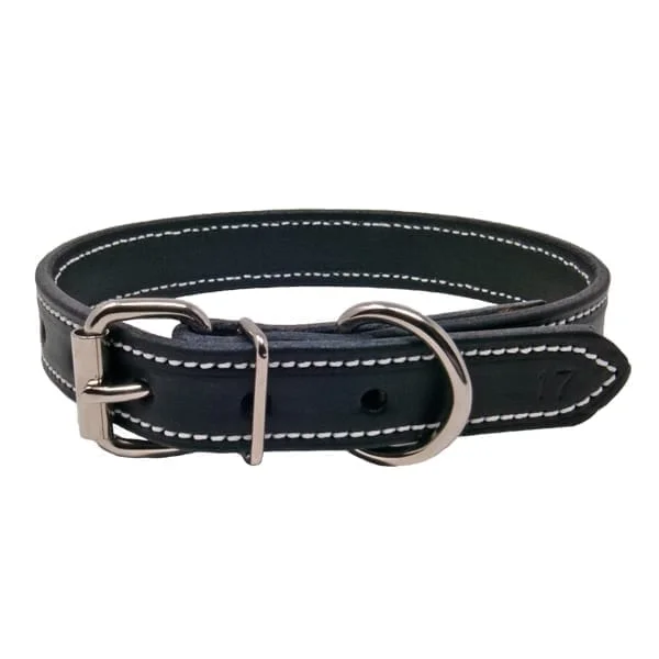 Premium Black Leather Collar