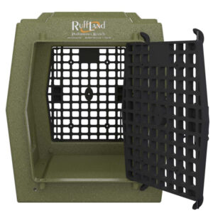 Ruff Land Kennels Medium Double Door Dog Kennel OD Green