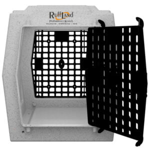 Ruff Land Kennels Medium Double Door Dog Kennel Whitestone 2.0